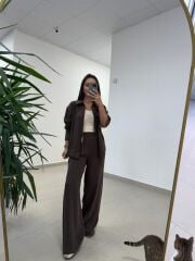 Ms 2126 Kahve Fermuar Detaylı Tensel Takım