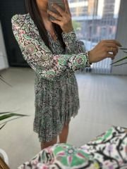 Ays 1387 Mint Yoryo Şifon Elbise