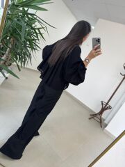 Fp 51304 Kemerli Poliviskon Siyah Pantolon