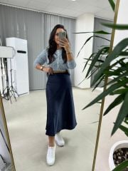 Orj.Marka Düğmeli Bebe Mavi Ceket Hırka