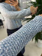 Orj.Marka Düğmeli Bebe Mavi Ceket Hırka