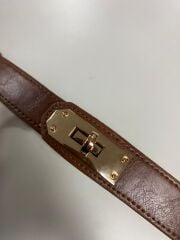 3850 Lastik Detaylı Kahve Kemer