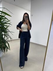 Ms 2126 İndigo Fermuar Detaylı Tensel Takım