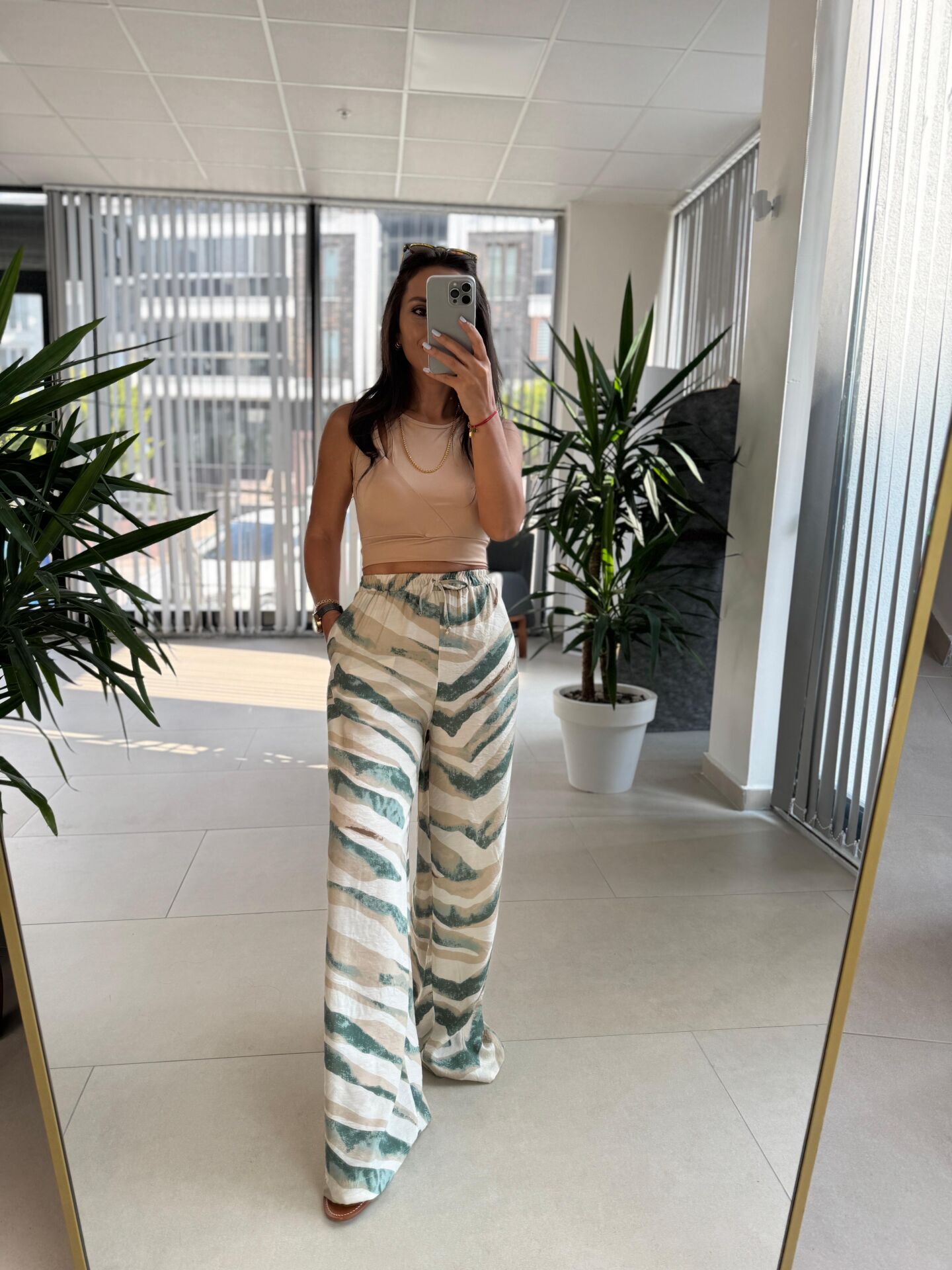 Bb 29724 Yeşil Renk Geçişli Tensel Pantolon