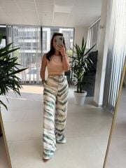 Bb 29724 Yeşil Renk Geçişli Tensel Pantolon