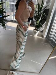 Bb 29724 Yeşil Renk Geçişli Tensel Pantolon