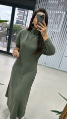 Hv Modal Balıkçı Haki Elbise