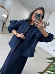 Nx 2859 Marka Model Ceketli Lacivert Elbise Takım