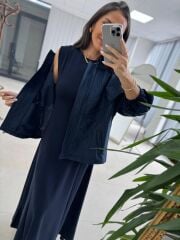 Nx 2859 Marka Model Ceketli Lacivert Elbise Takım