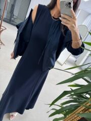 Nx 2859 Marka Model Ceketli Lacivert Elbise Takım