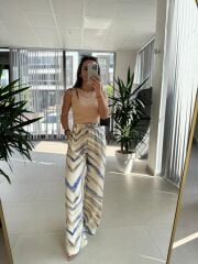 Bb 29724 İndigo Renk Geçişli Tensel Pantolon