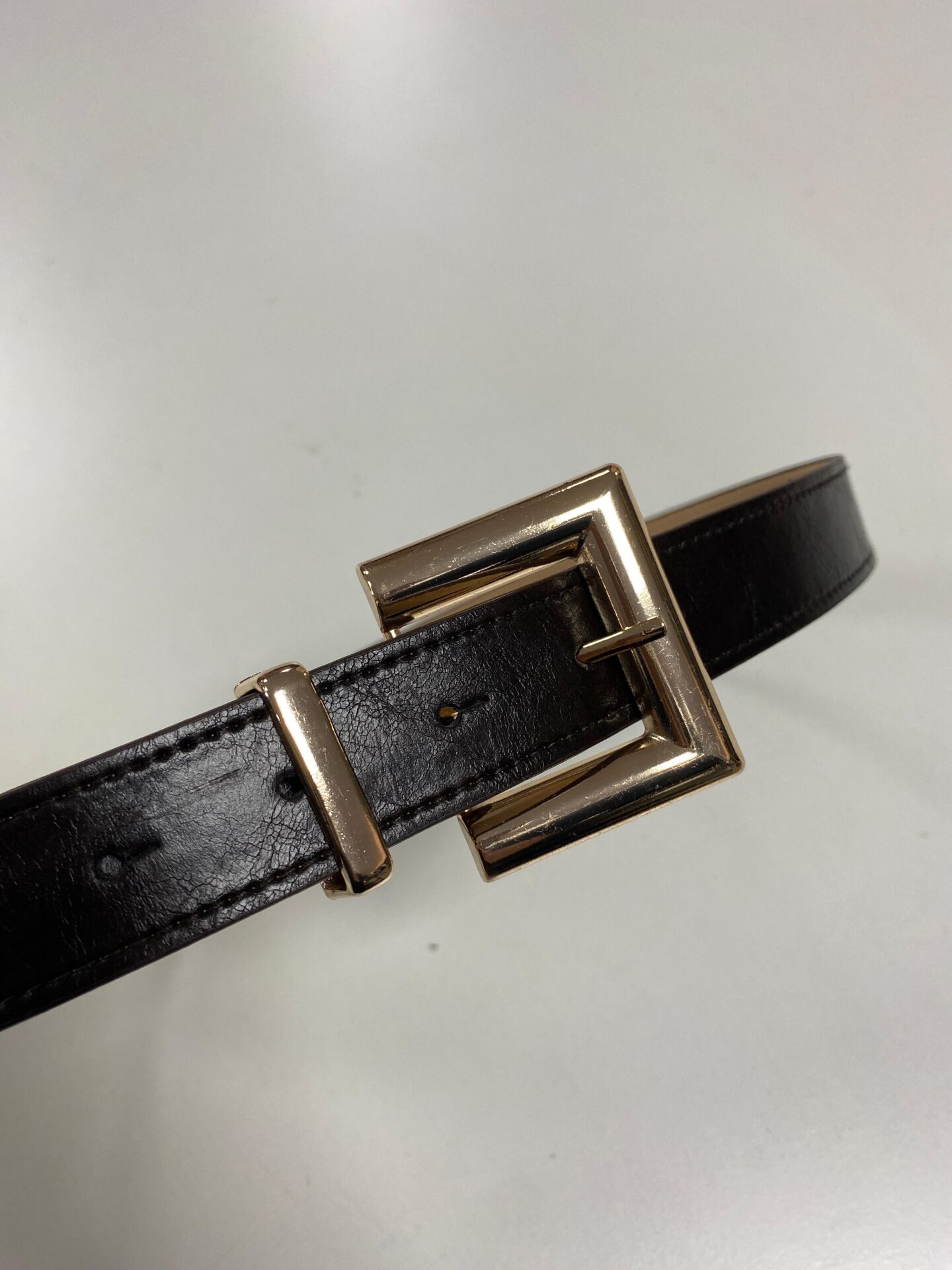 1707 Gold Kare Tokalı A.Kahve Kemer