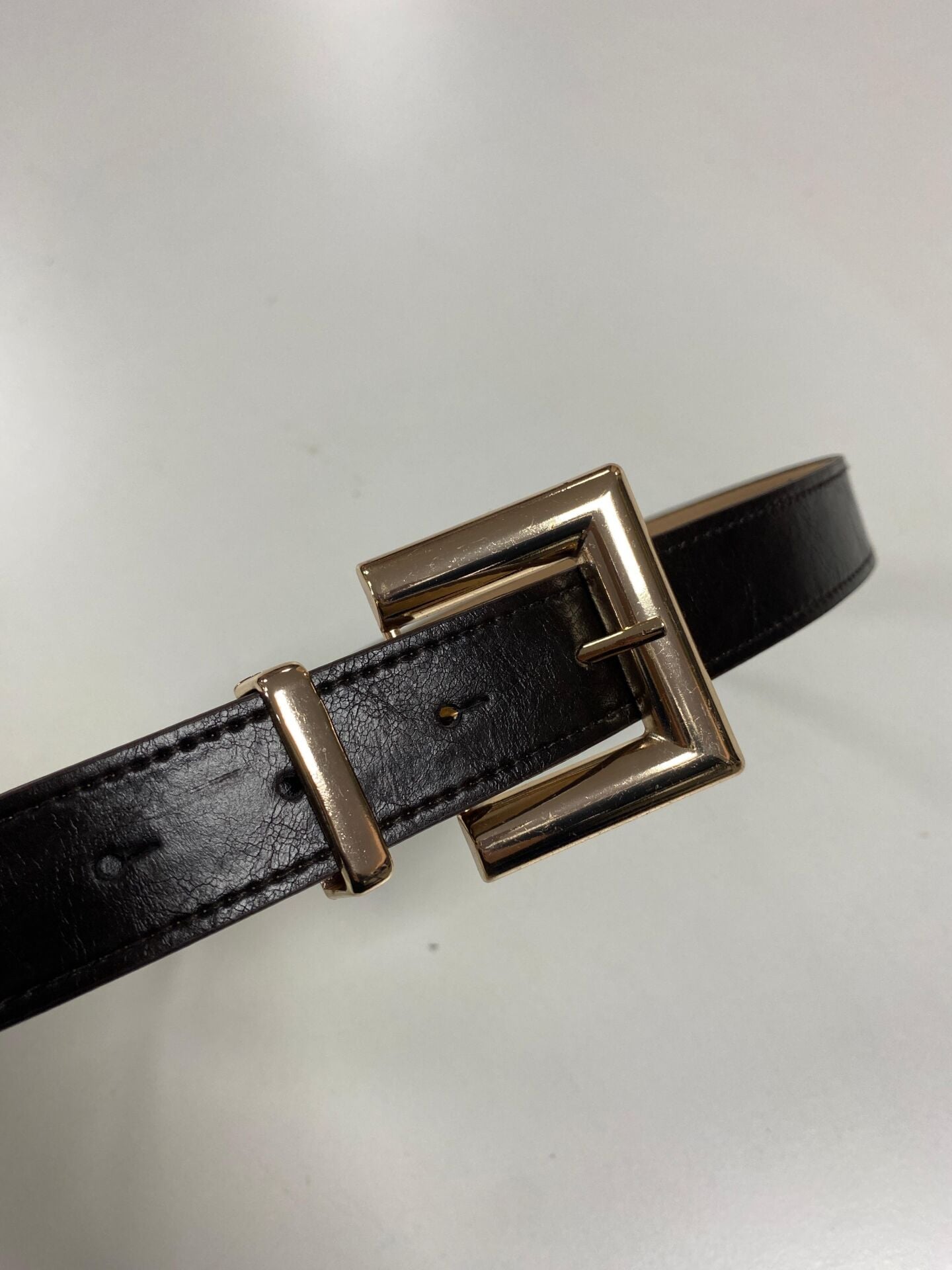 1707 Gold Kare Tokalı A.Kahve Kemer