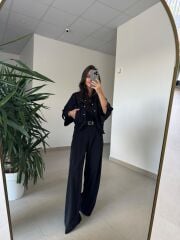 Bb 30371 Siyah Gold Çıt Çıtlı Bomber Ceket