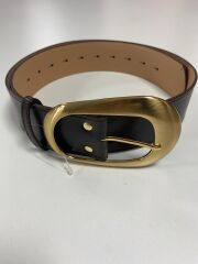 0744 Oval Büyük Tokalı Gold A.Kahve Kemer