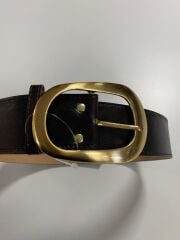 0744 Oval Büyük Tokalı Gold A.Kahve Kemer