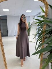 Nx 2859 Marka Model Ceketli Kahve Elbise Takım