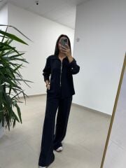 Ms 2126 Siyah Fermuar Detaylı Tensel Takım