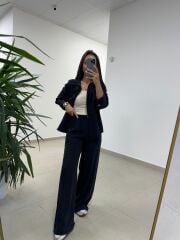 Ms 2126 Siyah Fermuar Detaylı Tensel Takım