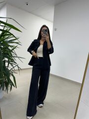 Ms 2126 Siyah Fermuar Detaylı Tensel Takım