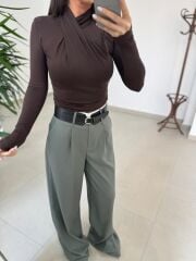 İv 25241 Ringön Büzgü A. Kahve Bluz