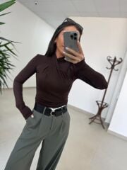 İv 25241 Ringön Büzgü A. Kahve Bluz