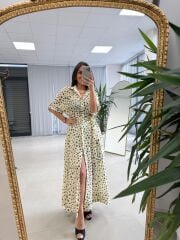 Nx 4872 Puantiyeli Gömlek Elbise