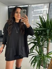 Dr 8112 Tasarım Ön Cepli Sweat