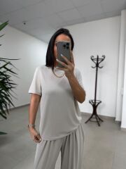 İv 26063 Bisiklet Yaka Modal Taş Tişört