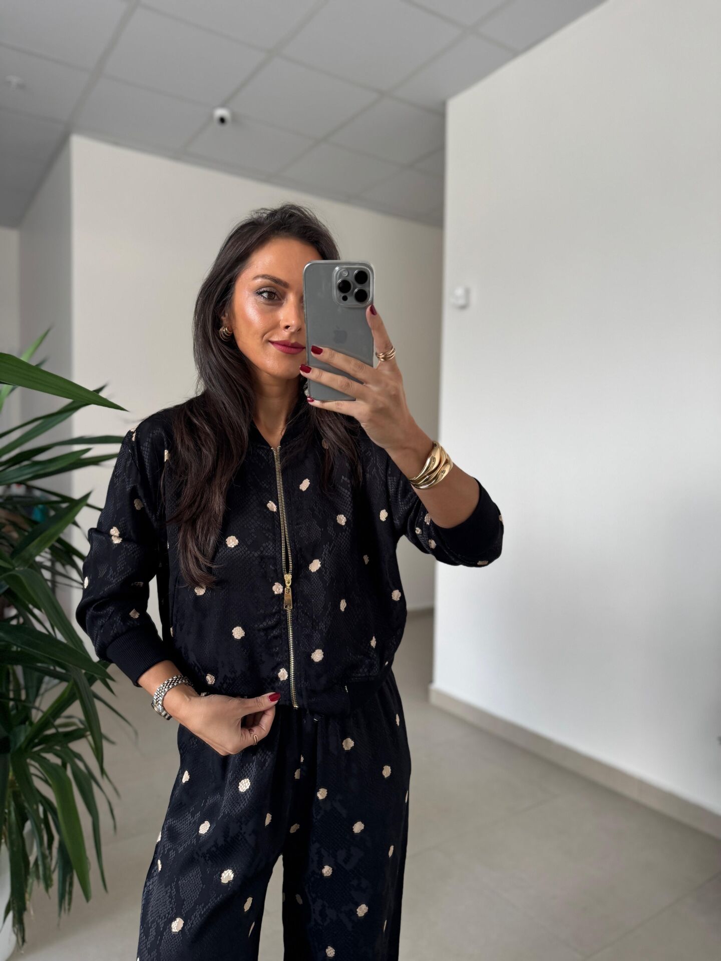 Bb 30462 Snake Desenli Fermuarlı Ceket