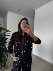 Bb 30462 Snake Desenli Fermuarlı Ceket