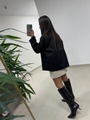 Ms 221 Siyah Gabardin Ceket