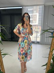 Mc 5766 Backless Orange Transitional Chiffon Dress