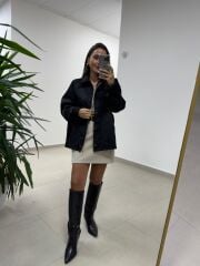 Ms 221 Siyah Gabardin Ceket