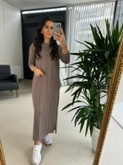 Ms New Çima Stitched Mink Sweat Dress