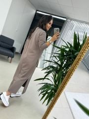 Ms New Çima Stitched Mink Sweat Dress