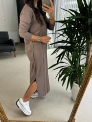 Ms New Çima Stitched Mink Sweat Dress