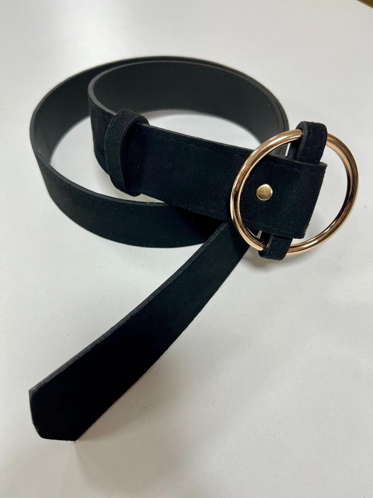 4722 Siyah Nubuk Daire Kemer