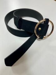 4722 Siyah Nubuk Daire Kemer