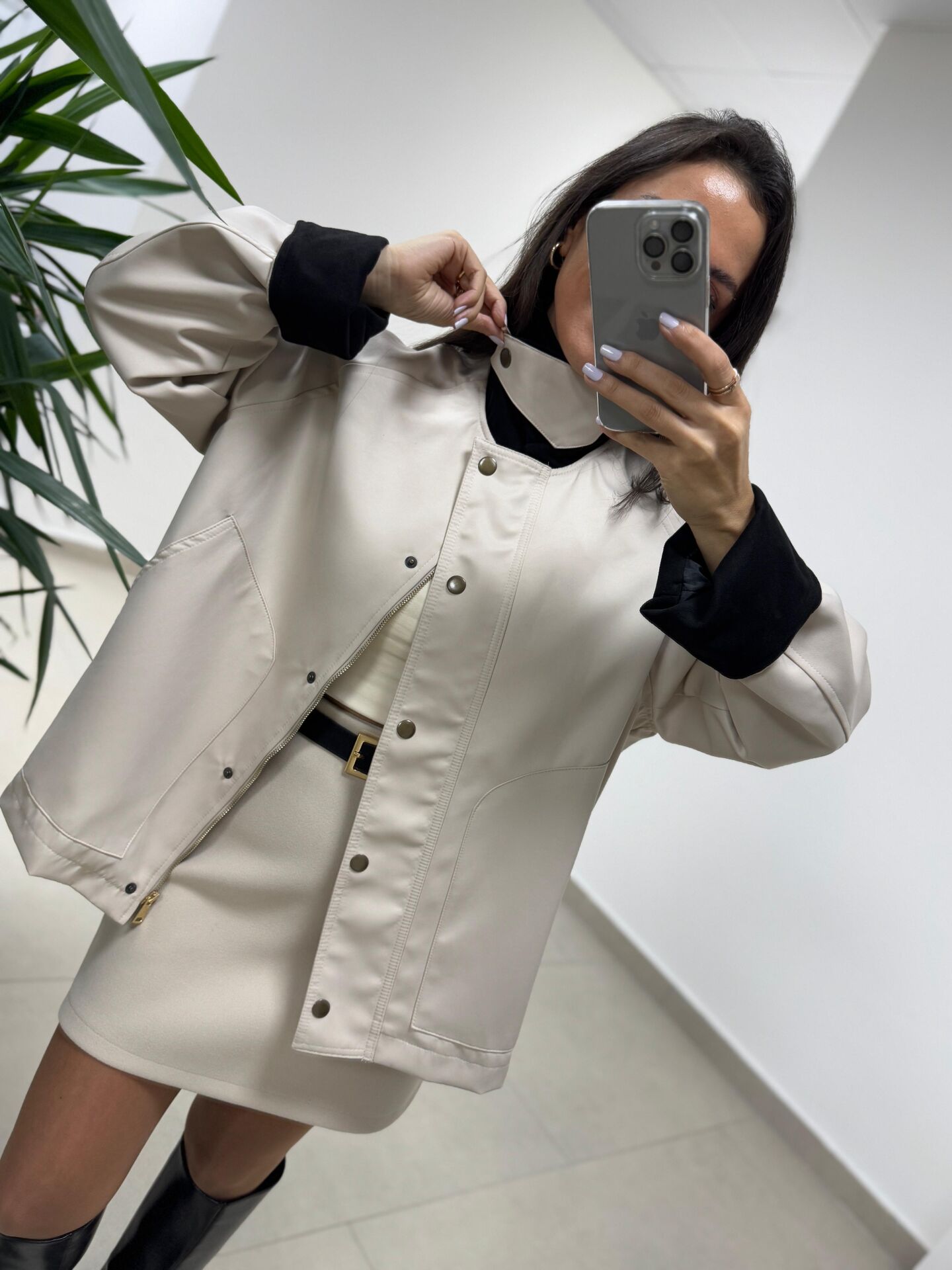 Ms 221 Krem Gabardin Ceket