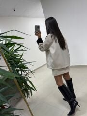 Ms 221 Krem Gabardin Ceket