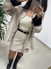 Ms 221 Krem Gabardin Ceket