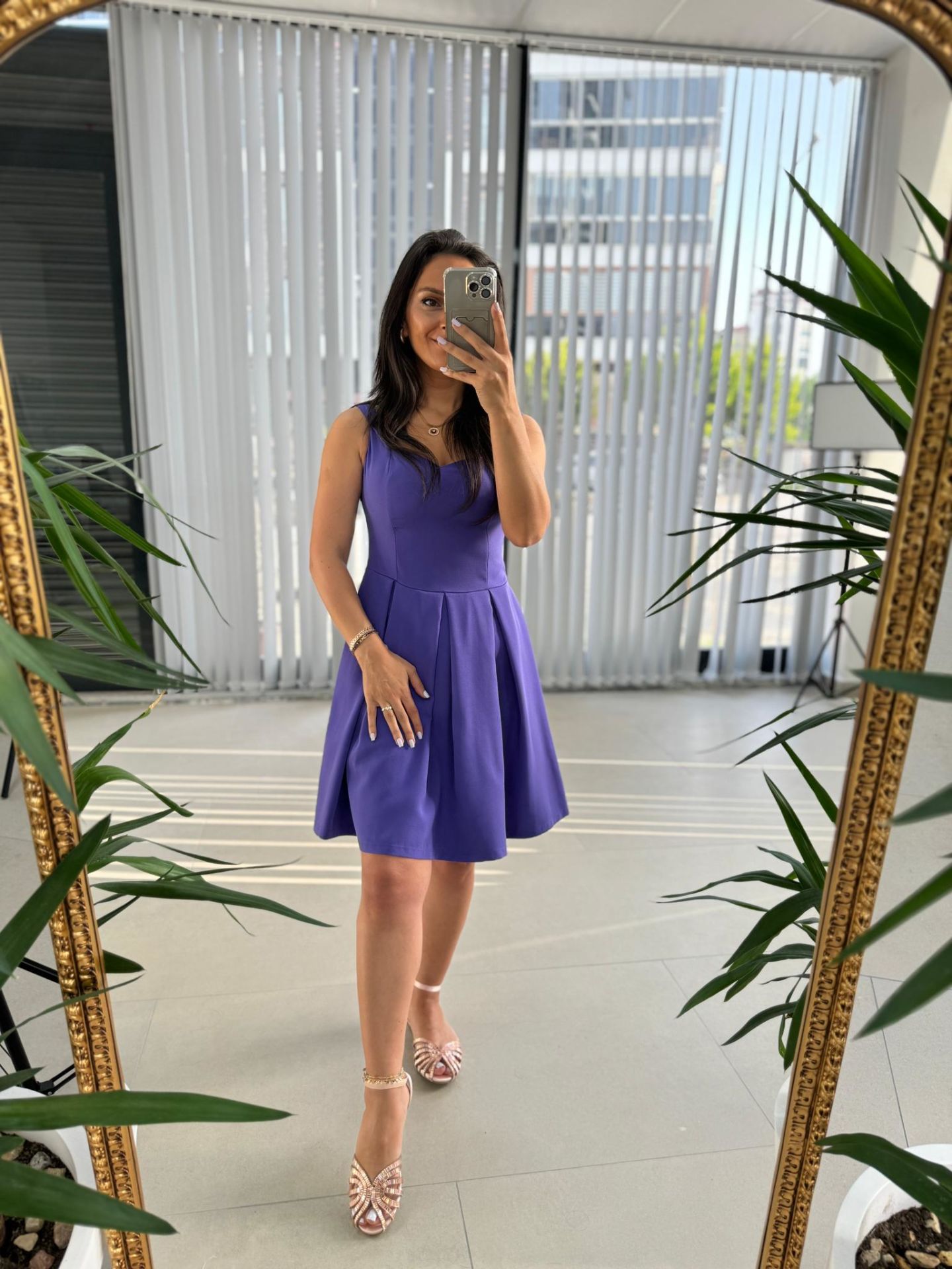 Mc 5874 Purple Heart Collar Dress