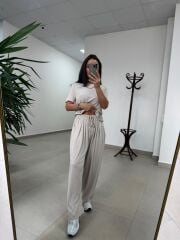 İv 26282 Paça Düğmeli Modal Taş Pantolon