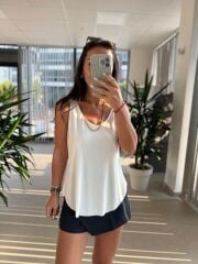 Bb 30110 Beyaz Modal Bluz