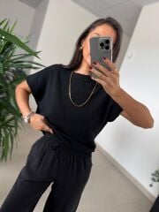 Sv 245013 Nera Siyah Triko Bluz