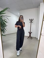 İv 26282 Paça Düğmeli Modal Antrasit Pantolon