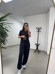 İv 26282 Paça Düğmeli Modal Antrasit Pantolon