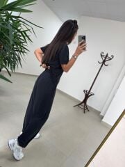 İv 26282 Paça Düğmeli Modal Antrasit Pantolon