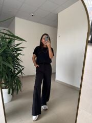 İb 4454 Siyah Uzun Tensel Pantolon